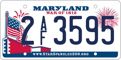MD license plate 2AF3595