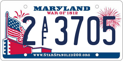 MD license plate 2AF3705
