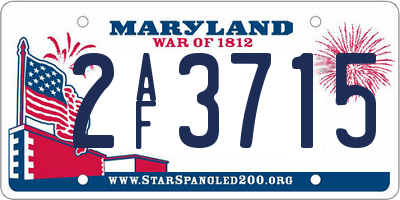 MD license plate 2AF3715