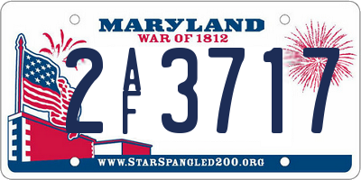 MD license plate 2AF3717