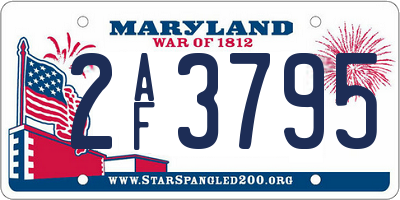 MD license plate 2AF3795