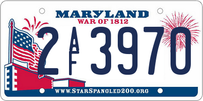 MD license plate 2AF3970