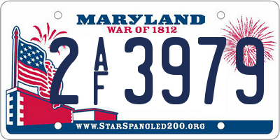 MD license plate 2AF3979