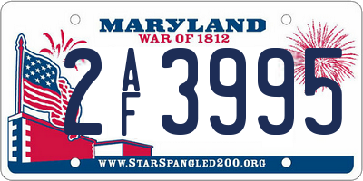 MD license plate 2AF3995