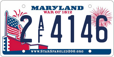 MD license plate 2AF4146