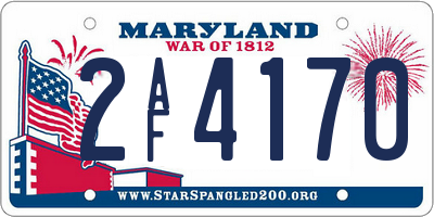 MD license plate 2AF4170