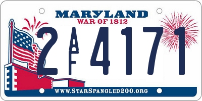 MD license plate 2AF4171