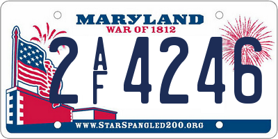 MD license plate 2AF4246