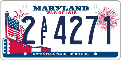 MD license plate 2AF4271