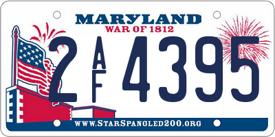 MD license plate 2AF4395