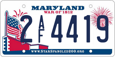 MD license plate 2AF4419