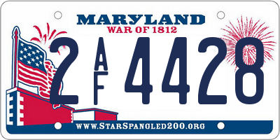 MD license plate 2AF4428