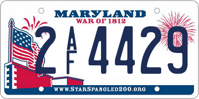 MD license plate 2AF4429