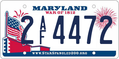 MD license plate 2AF4472