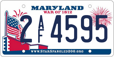 MD license plate 2AF4595