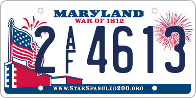 MD license plate 2AF4613