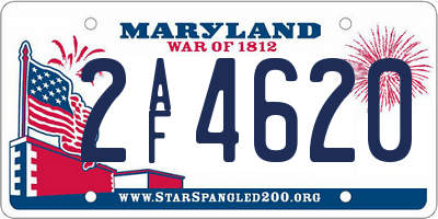 MD license plate 2AF4620