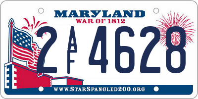 MD license plate 2AF4628