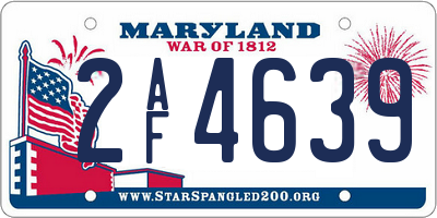 MD license plate 2AF4639