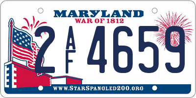 MD license plate 2AF4659