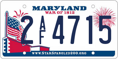 MD license plate 2AF4715