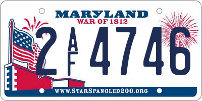 MD license plate 2AF4746
