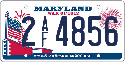 MD license plate 2AF4856