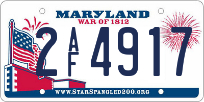 MD license plate 2AF4917