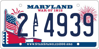 MD license plate 2AF4939