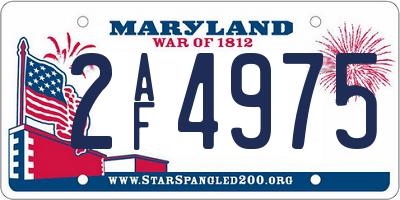 MD license plate 2AF4975