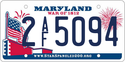 MD license plate 2AF5094