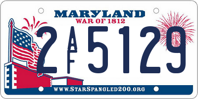 MD license plate 2AF5129