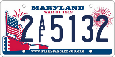 MD license plate 2AF5132