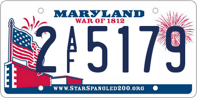 MD license plate 2AF5179