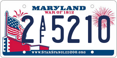 MD license plate 2AF5210