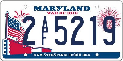 MD license plate 2AF5219