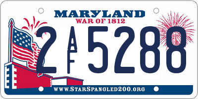MD license plate 2AF5288