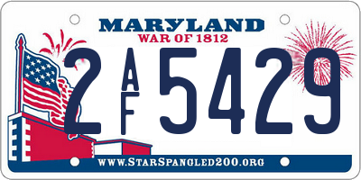 MD license plate 2AF5429