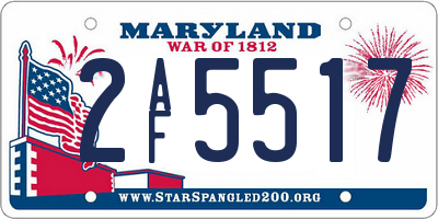 MD license plate 2AF5517