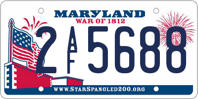 MD license plate 2AF5688