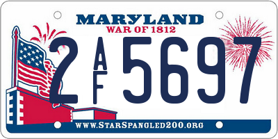 MD license plate 2AF5697