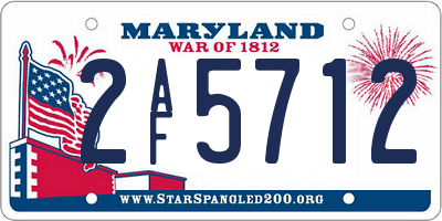 MD license plate 2AF5712