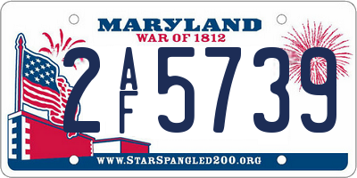 MD license plate 2AF5739