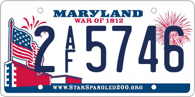 MD license plate 2AF5746