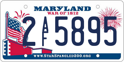 MD license plate 2AF5895