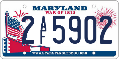 MD license plate 2AF5902