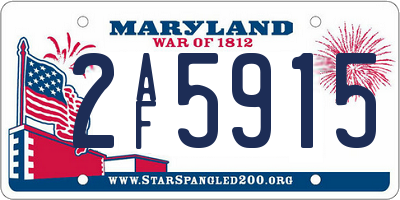 MD license plate 2AF5915