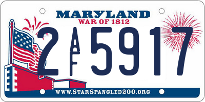 MD license plate 2AF5917