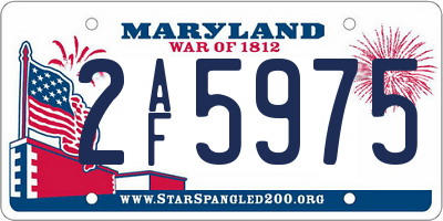 MD license plate 2AF5975
