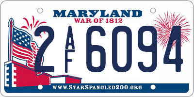 MD license plate 2AF6094